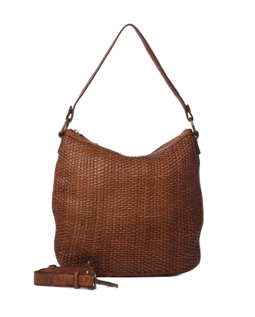 

Кожаная сумка через плечо среднего размера The Bagging Co, светло-коричневый