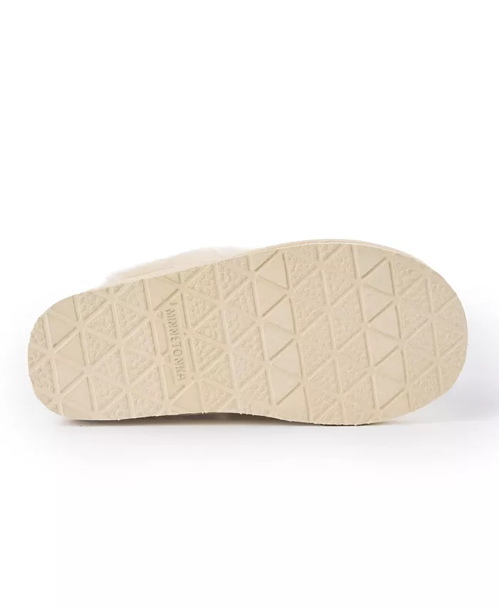 Женские вязаные тапочки Bowelle Scuff Sweater Minnetonka, коричневый/бежевый — фото 2
