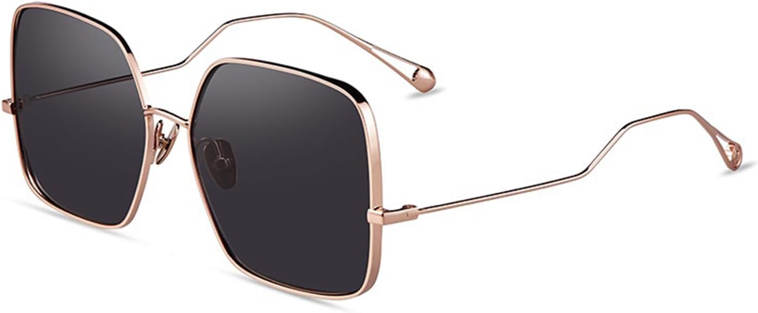 

Модные квадратные солнцезащитные очки большого размера для женщин и мужчин, солнцезащитные очки с большими градиентными линзами, металлическая оправа MOLSTA, Gradient Black