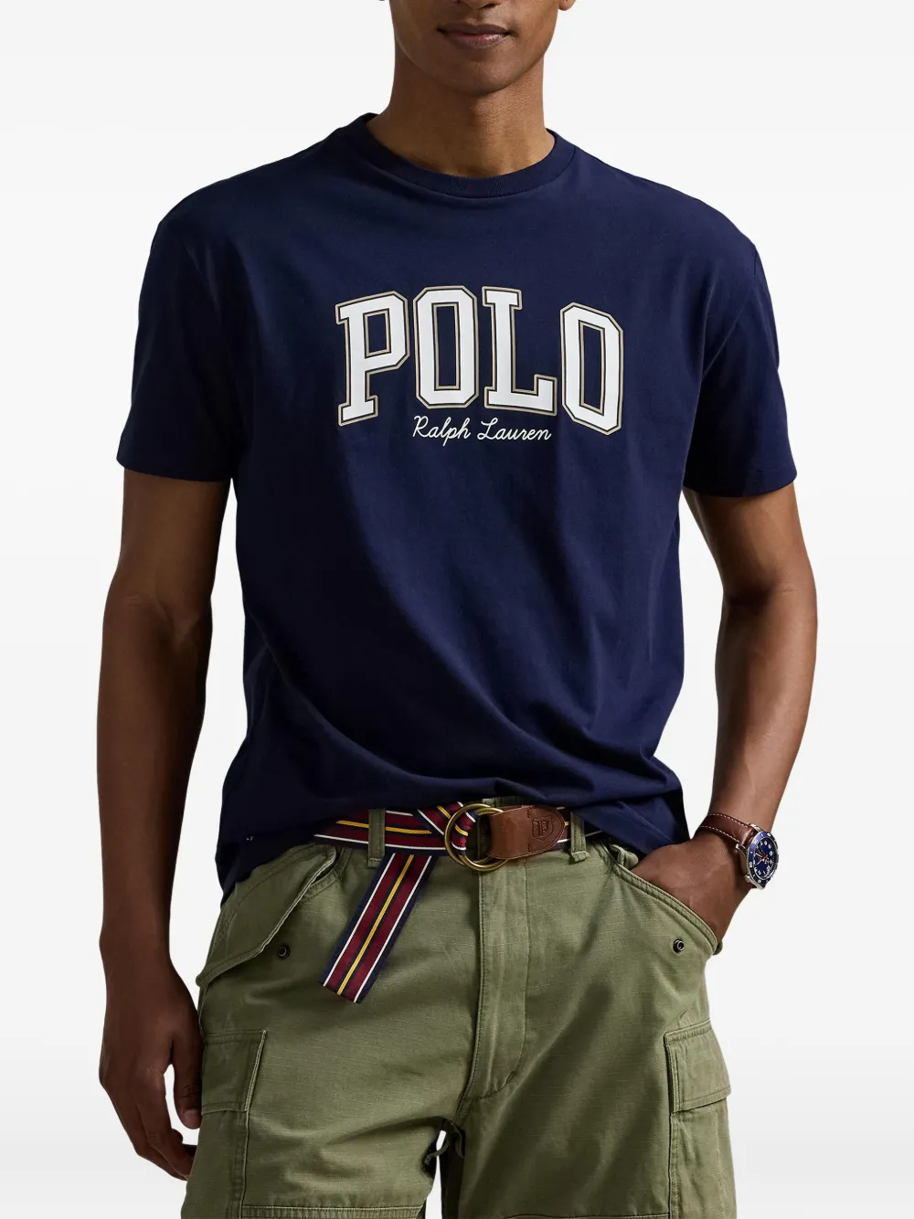 Футболка Lauren с логотипом POLO RALPH LAUREN, синий — фото 3