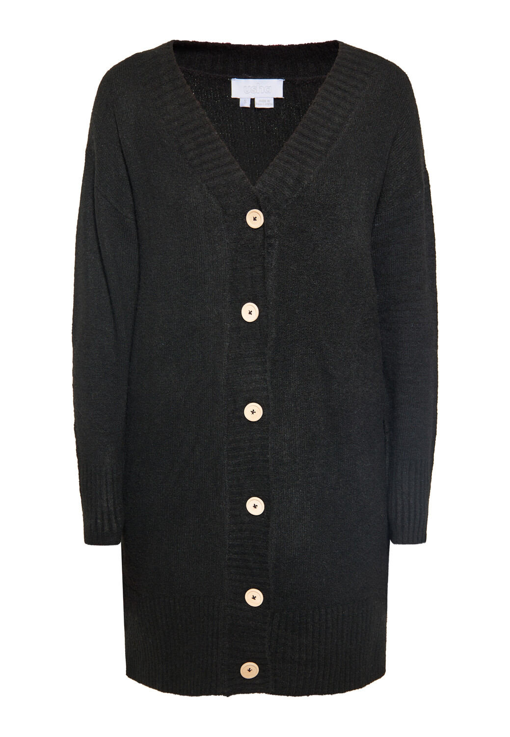 

Толстовка usha WHITE LABEL Oversize Strickjacke, черный