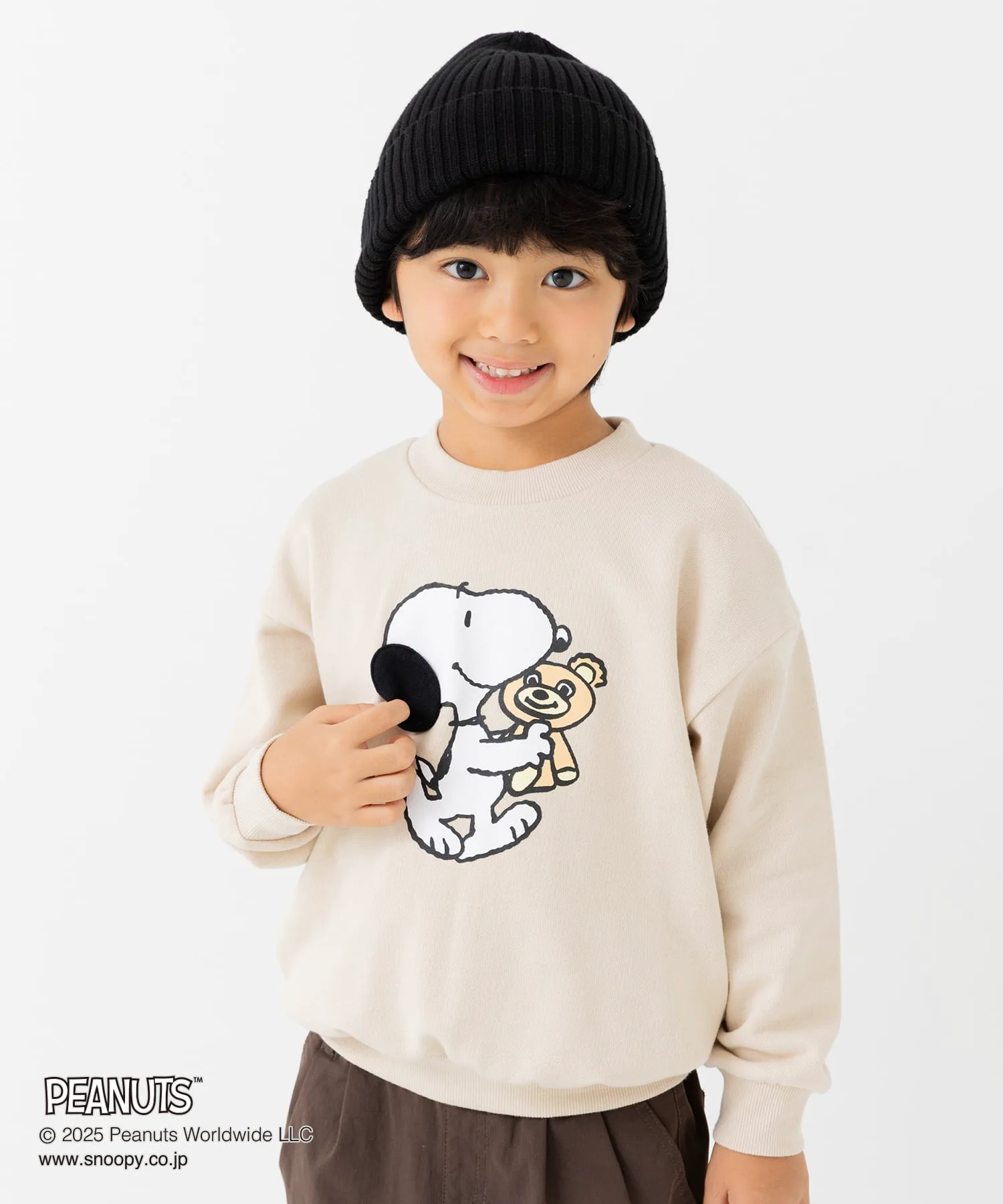 Флисовая толстовка с рисунком арахиса Peanuts, A Set-in/Cream