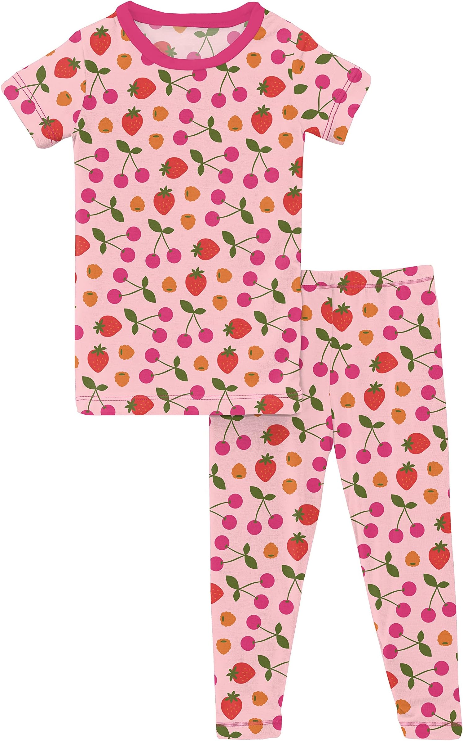 

Пижамный комплект Kickee Pants Short Sleeve Pajama Set, цвет Lotus Berries