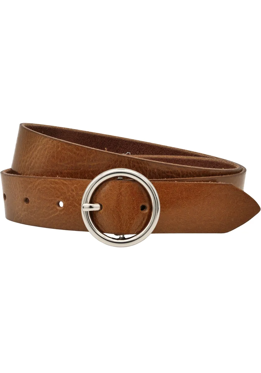 

Кожаный ремень AnnaMatoni, слегка зернистая структура поверхности, цвет Cognac