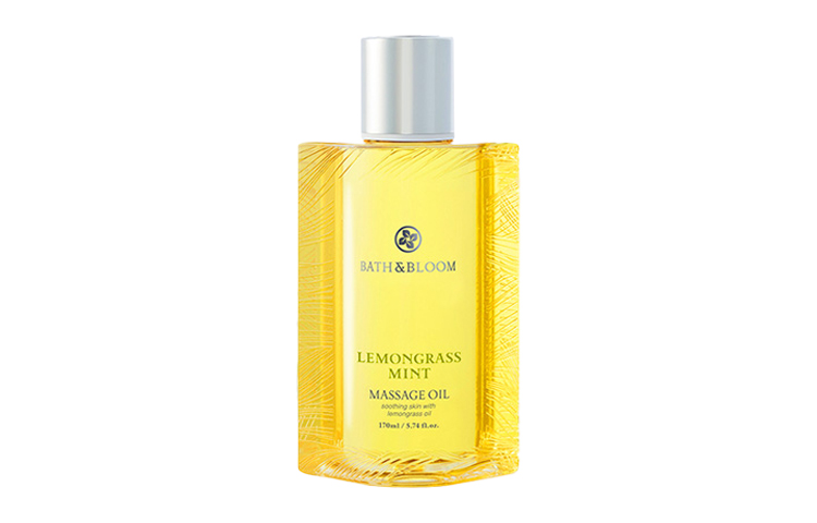 Эфирное масло для массажа Lemongrass снимающее усталость 170 мл BATH&BLOOM, coconut hydrating massage essential oil 170ml — фото 2