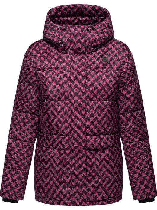 

Стеганая куртка с принтом Ragwear, фуксия