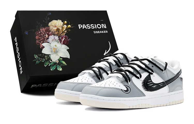

Кроссовки Nike Dunk Skateboarding Shoes Women's Low-top Gray/Black, черный