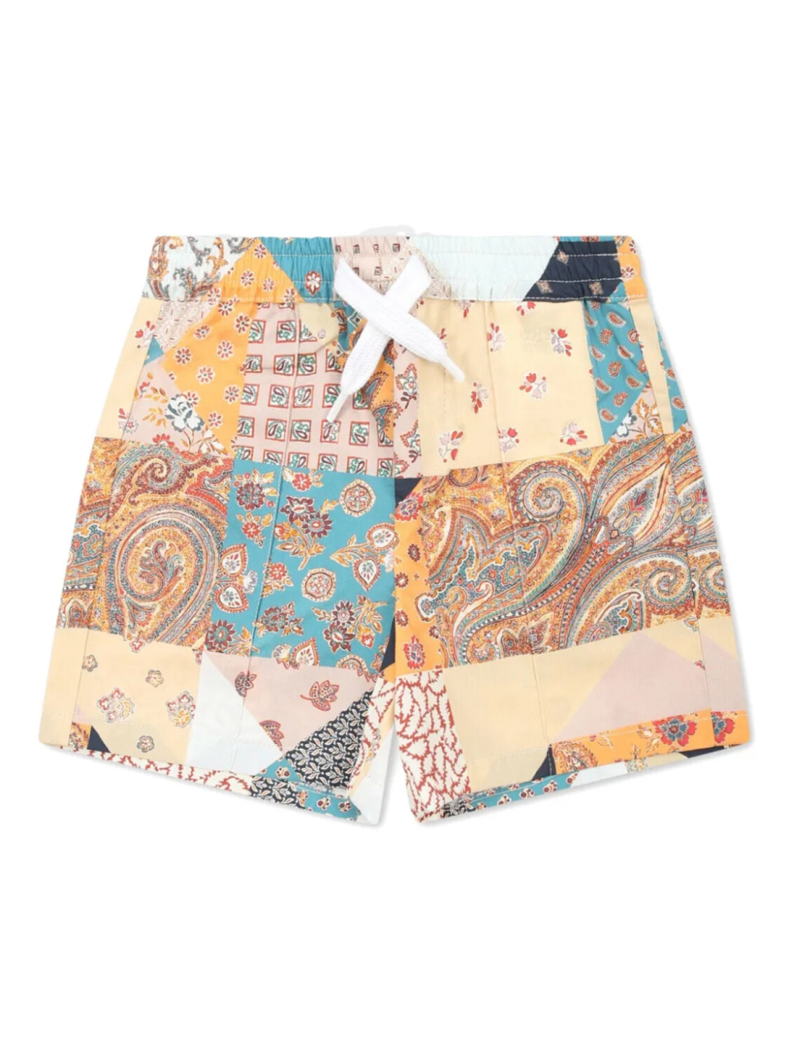 

ETRO KIDS Шорты с принтом в стиле пэчворк, желтый