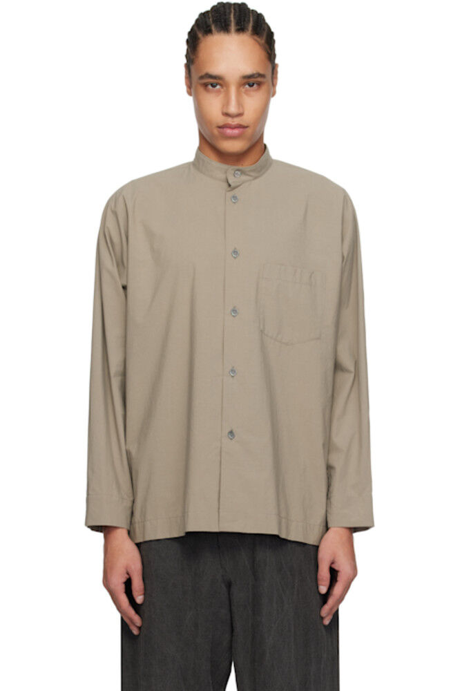 

Серая рубашка обтекаемого кроя HOMME PLISSÉ ISSEY MIYAKE