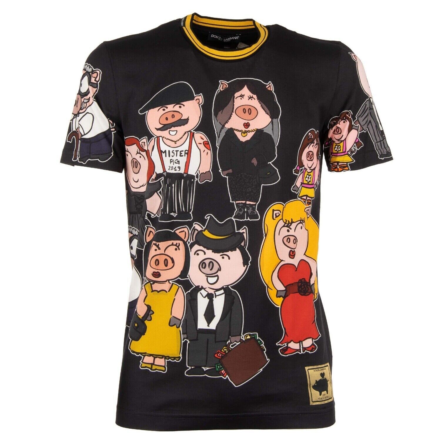 

Черная хлопковая мужская футболка Dolce & Gabbana