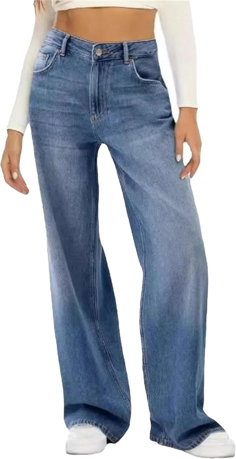 Женские джинсы baggy широкие high waist