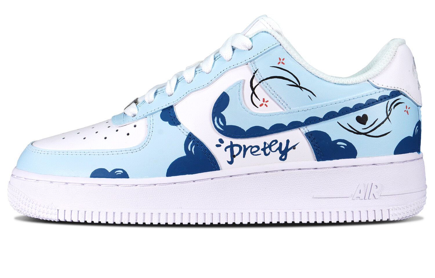 

Кроссовки Nike Air Force 1 Skateboarding Shoes Women's Low-top Blue/white, голубой, Синий, Кроссовки Nike Air Force 1 Skateboarding Shoes Women's Low-top Blue/white, голубой