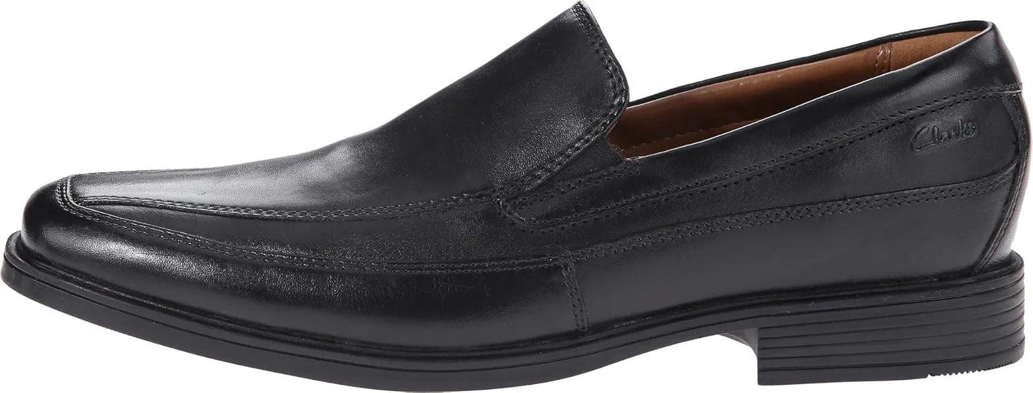 Мужские кожаные туфли Clarks Tilden Free с широкой колодкой, черные, размер 49 EU — фото 2