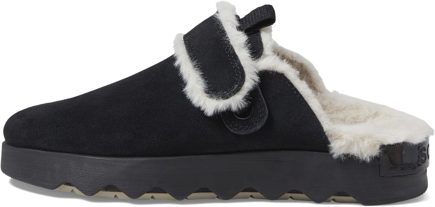 Сабо Viibe Clog Suede Cozy SOREL, цвет Black/Natural — фото 4
