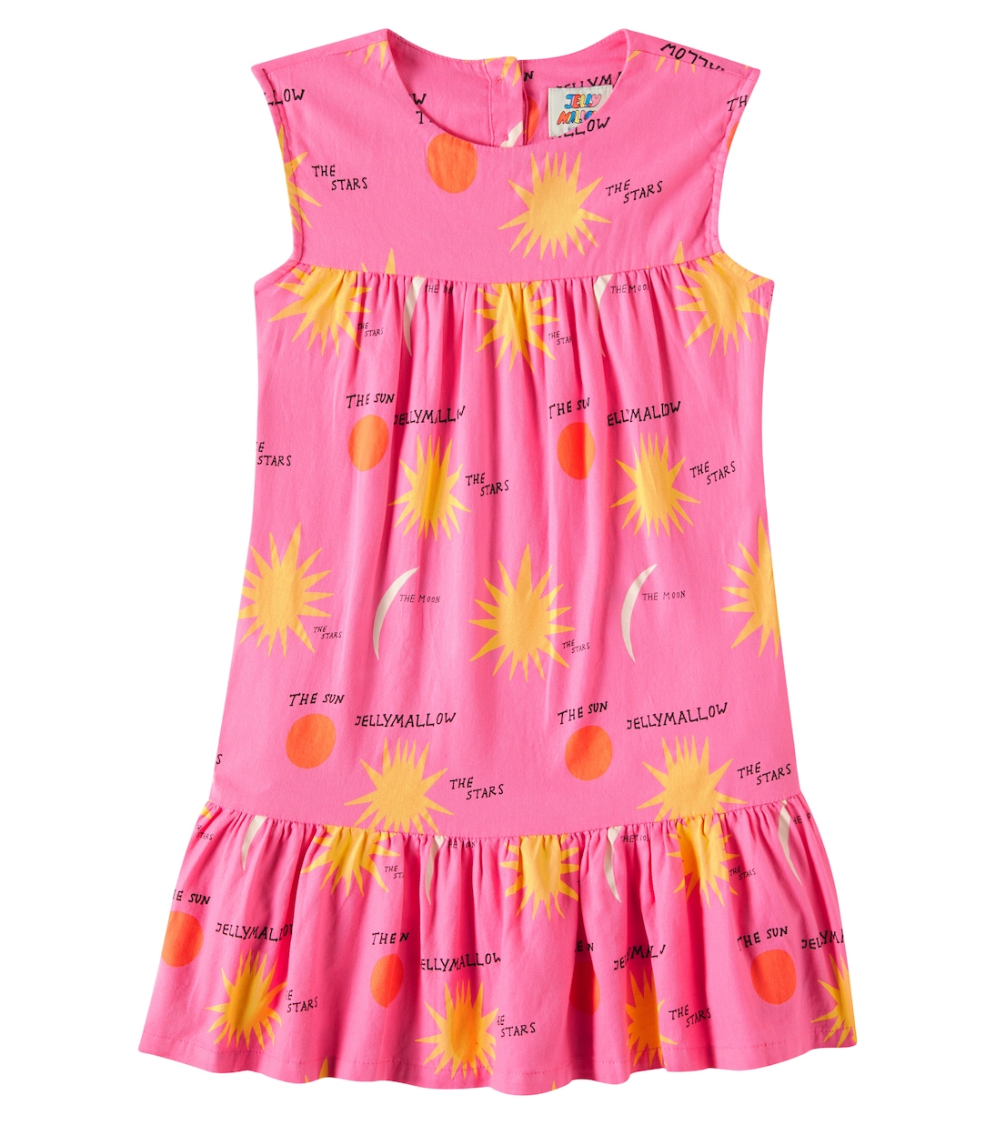 

Звёздное хлопковое платье Jellymallow, розовый