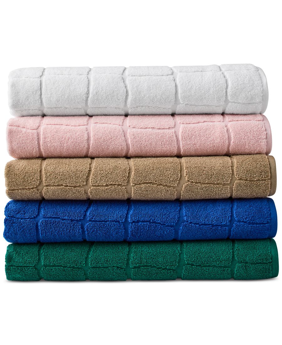Хлопковая мочалка heritage croc scale, 13 x 13 дюймов. Lacoste Home, Sand — фото 2