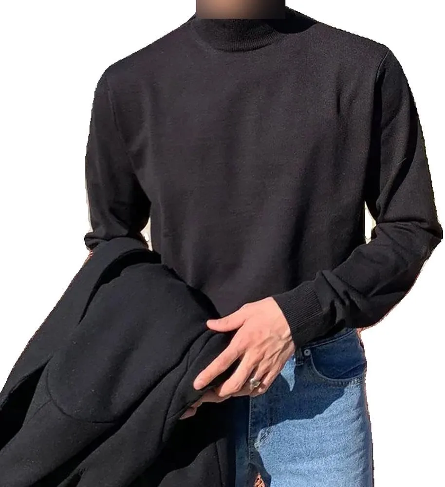 

Свитер с полуводолазкой мужской, длинный рукав, Casual MIGAOQ