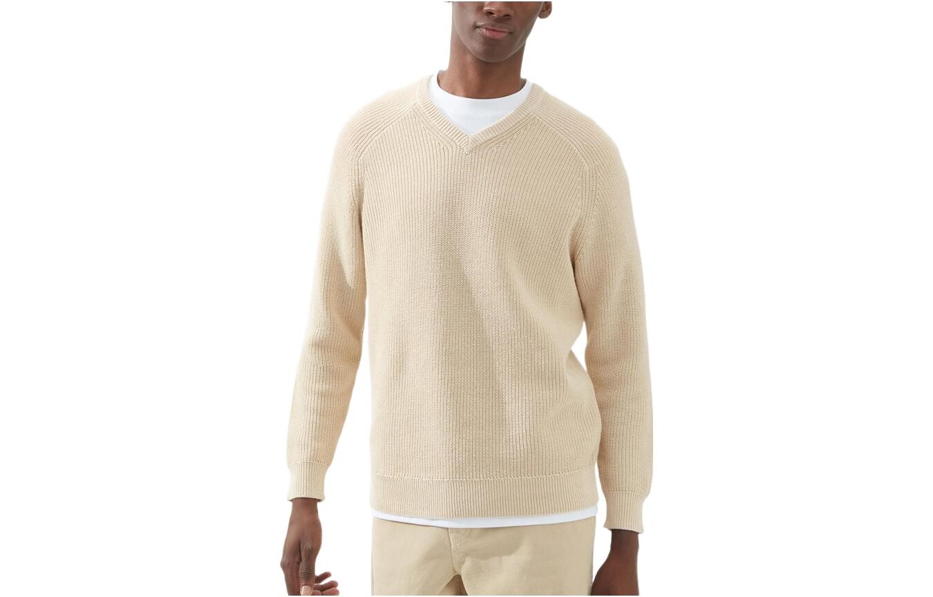 

U Коллекция Свитер Мужской Светло-Бежевый Uniqlo, светло-бежевый