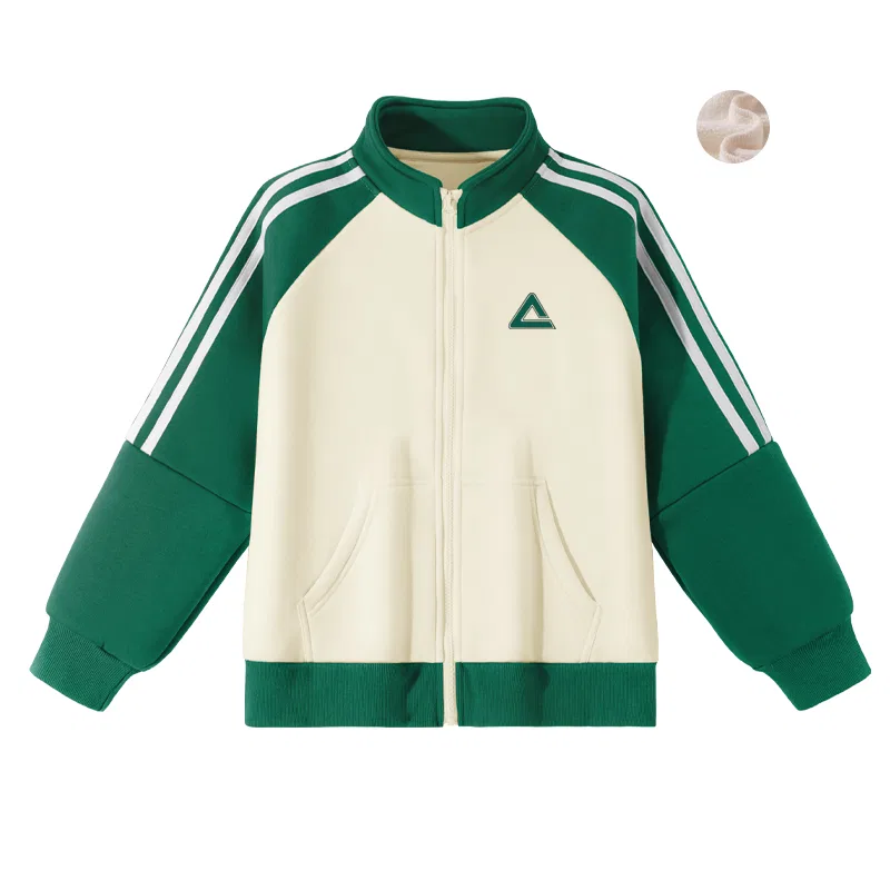 Детский свитшот с воротником-стойкой PEAK Vintage Green