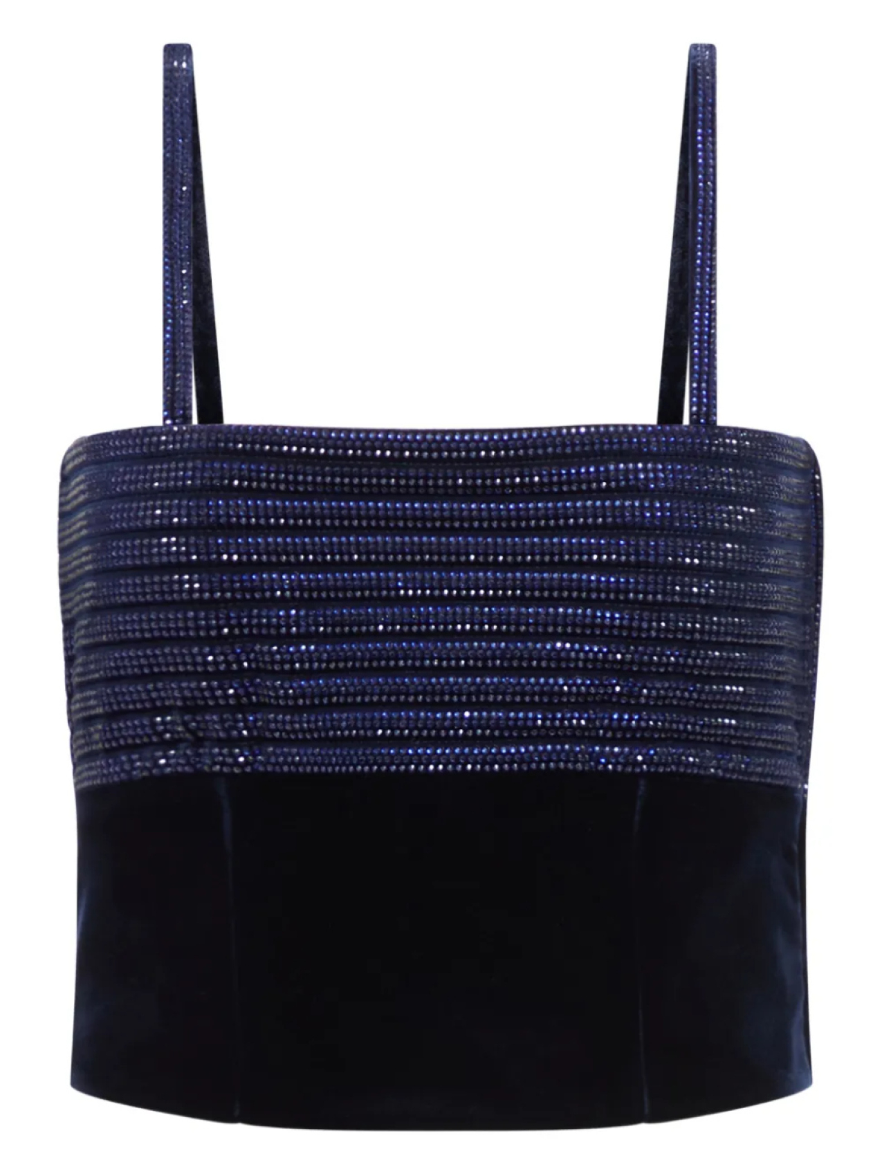 

Укороченный топ с бисером Giorgio Armani, синий