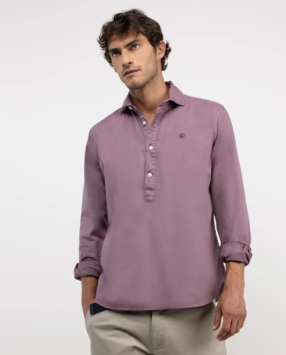 

Мужская рубашка-поло Twill Garment Dyed из хлопка El Ganso, гранатовый