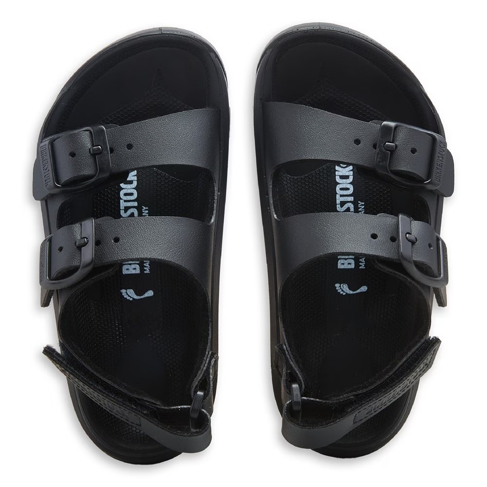 Детские базовые сандалии с анатомической стелькой Birkenstock Mogami для малышей и детей младшего возраста, black — фото 4