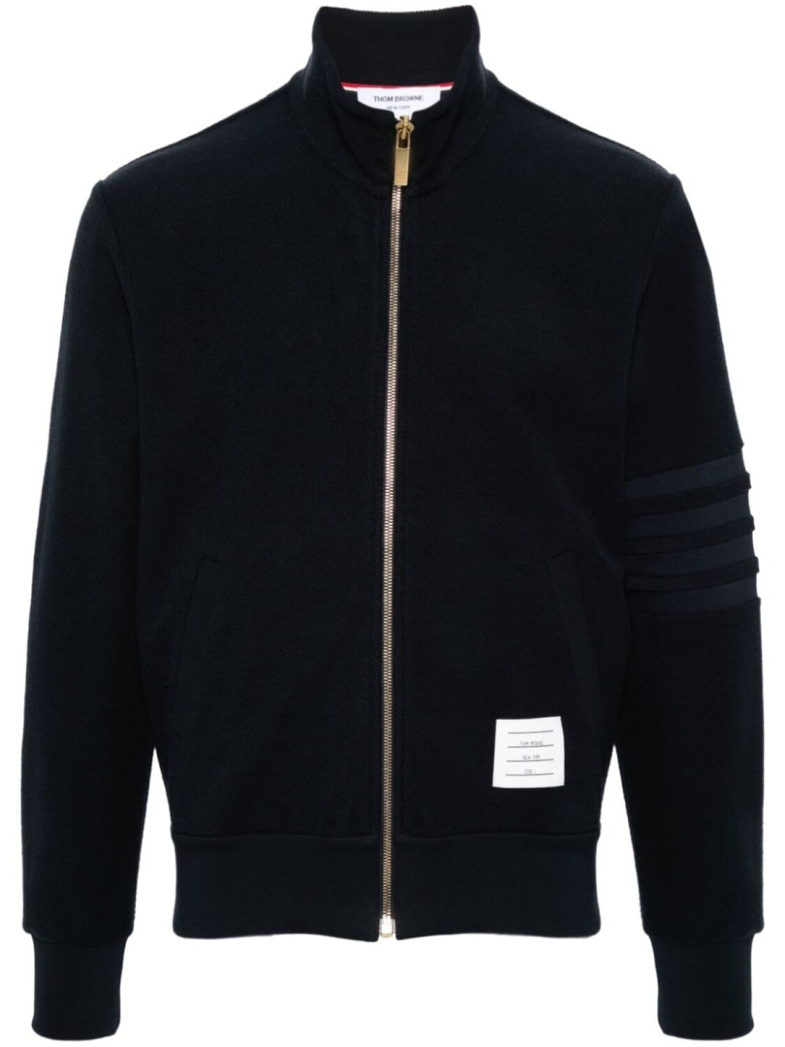 

Thom Browne куртка на молнии с полосками 4-Bar, синий