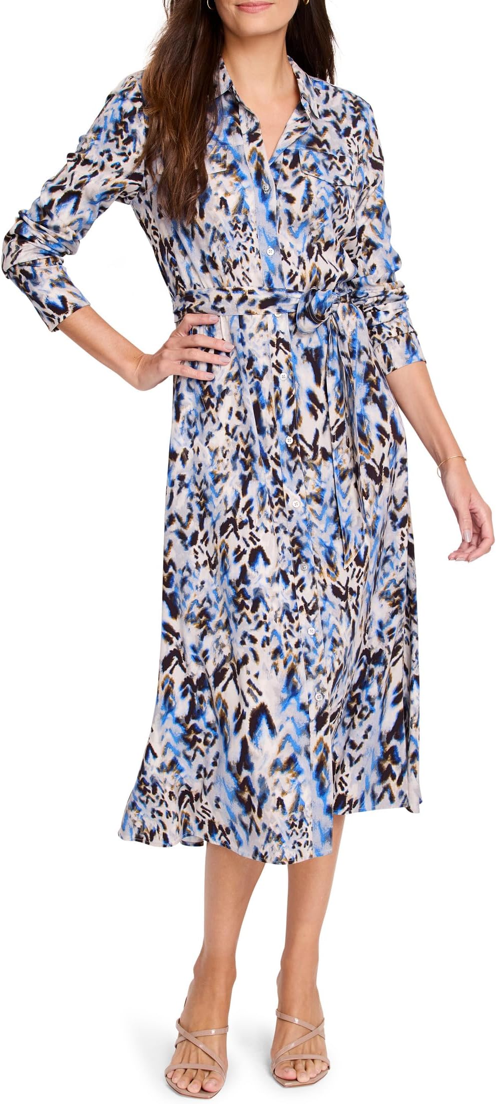 

Платье NIC+ZOE Washed Chevron Live In Dress, цвет Blue Multi