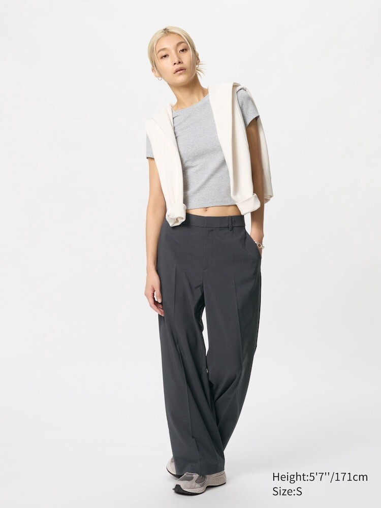 

Широкие брюки airsense Uniqlo, цвет 08 серый