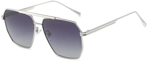 

Солнцезащитные очки 2026 года, летние, с защитой от УФ-излучения, для женщин и мужчин, модные металлические многоугольные солнцезащитные очки, классические модные очки MTZJH, Silver-gray