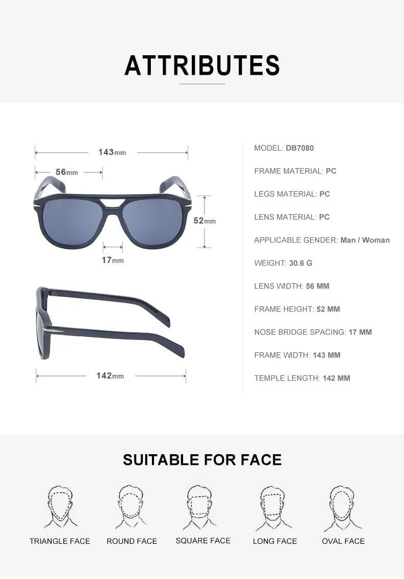 

Солнцезащитные очки в стиле ретро унисекс — мужские с двойной оправой и женские овальные для вождения | Поляризованные UV400, дизайн в винтажном стиле Gksbnck, C7