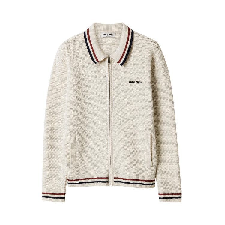 

Кардиган Miu Miu Knit Zipper Cardigan, Natural