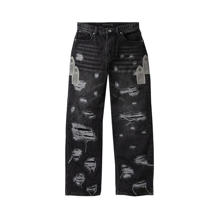 

Джинсы Who Decides War Side Patch Relaxation Denim Jeans, Vintage Grey