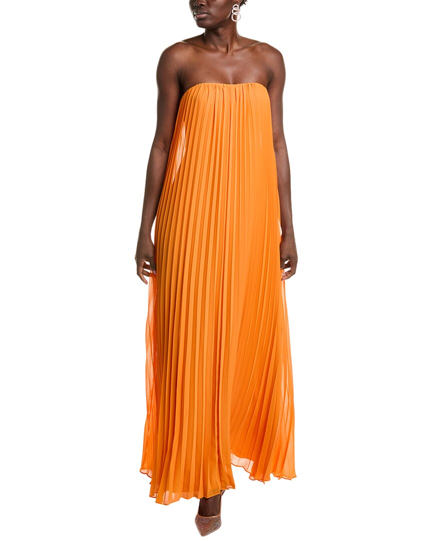 

BCBGMAXAZRIA Макси коктейльное платье без бретелек, оранжевый