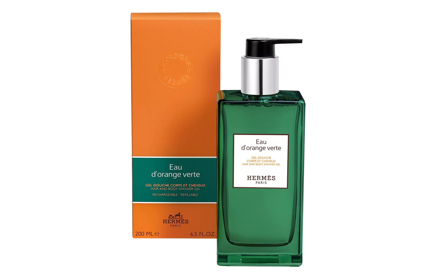 Hermes Шампунь-гель для душа Orange Green Spring с ароматическим очищающим и увлажняющим эффектом, 200 мл — фото 2