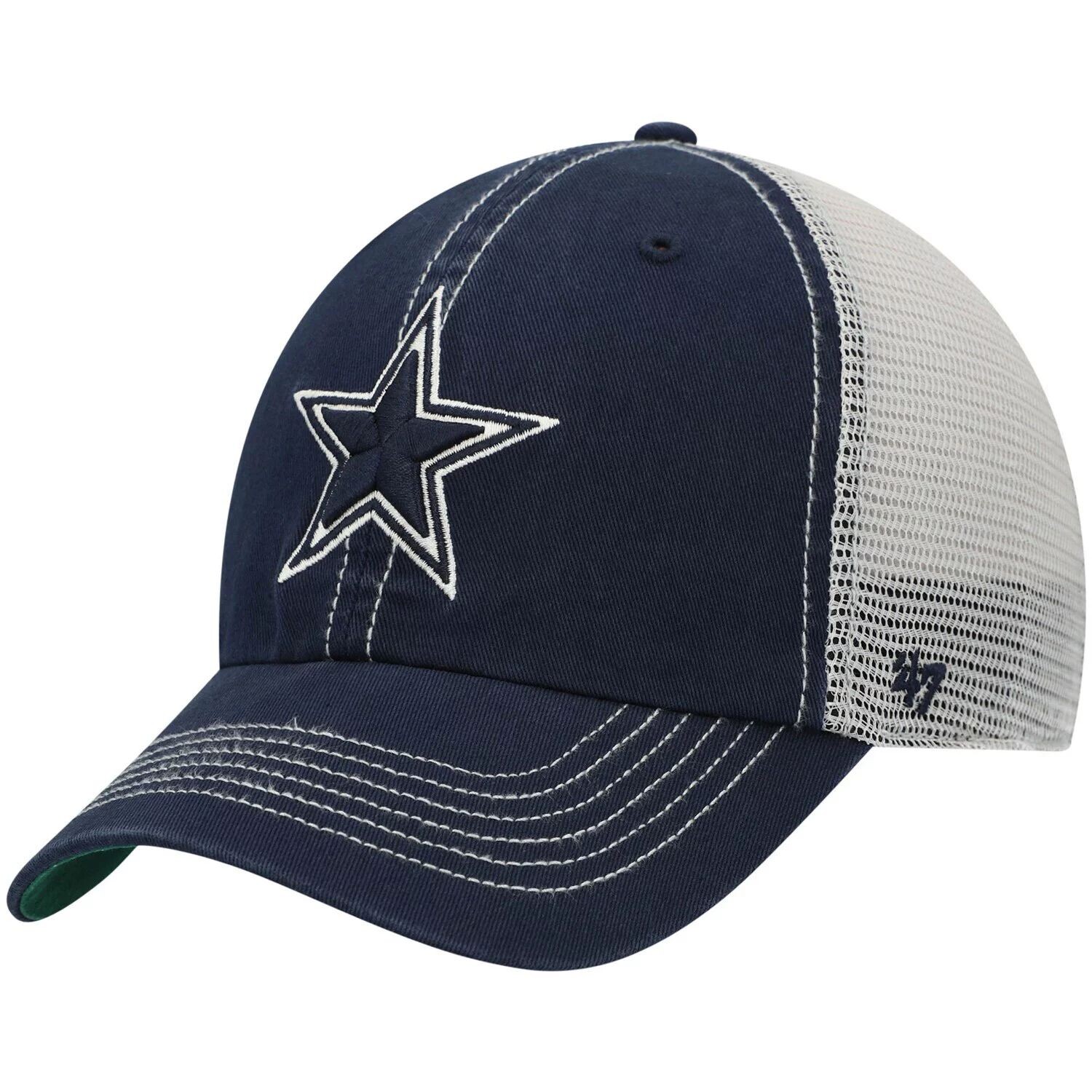 

Мужская темно-синяя/белая кепка '47 Dallas Cowboys Trawler Trucker Clean Up Snapback