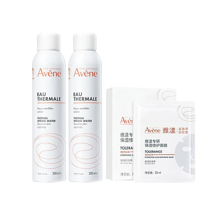 Avène Набор для ухода за кожей YAYANG с восстановлением защитного барьера, увлажняющий и питающий, Three-Piece Set: Hydrating Spray 300mI*2+Hydrating Mask 5 Pcs/Box