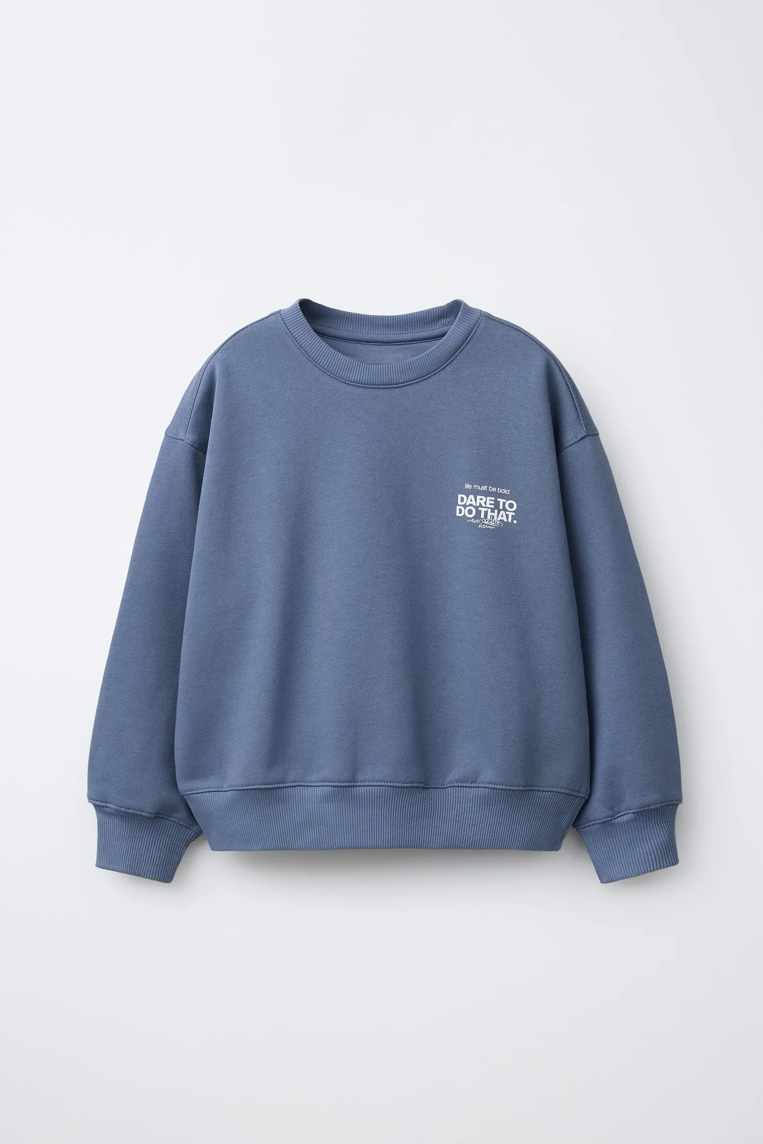 Толстовка с надписью Zara, синий/серый