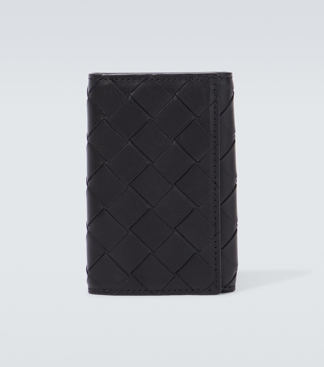 

Кожаный кошелек intrecciato двойного сложения Bottega Veneta, черный