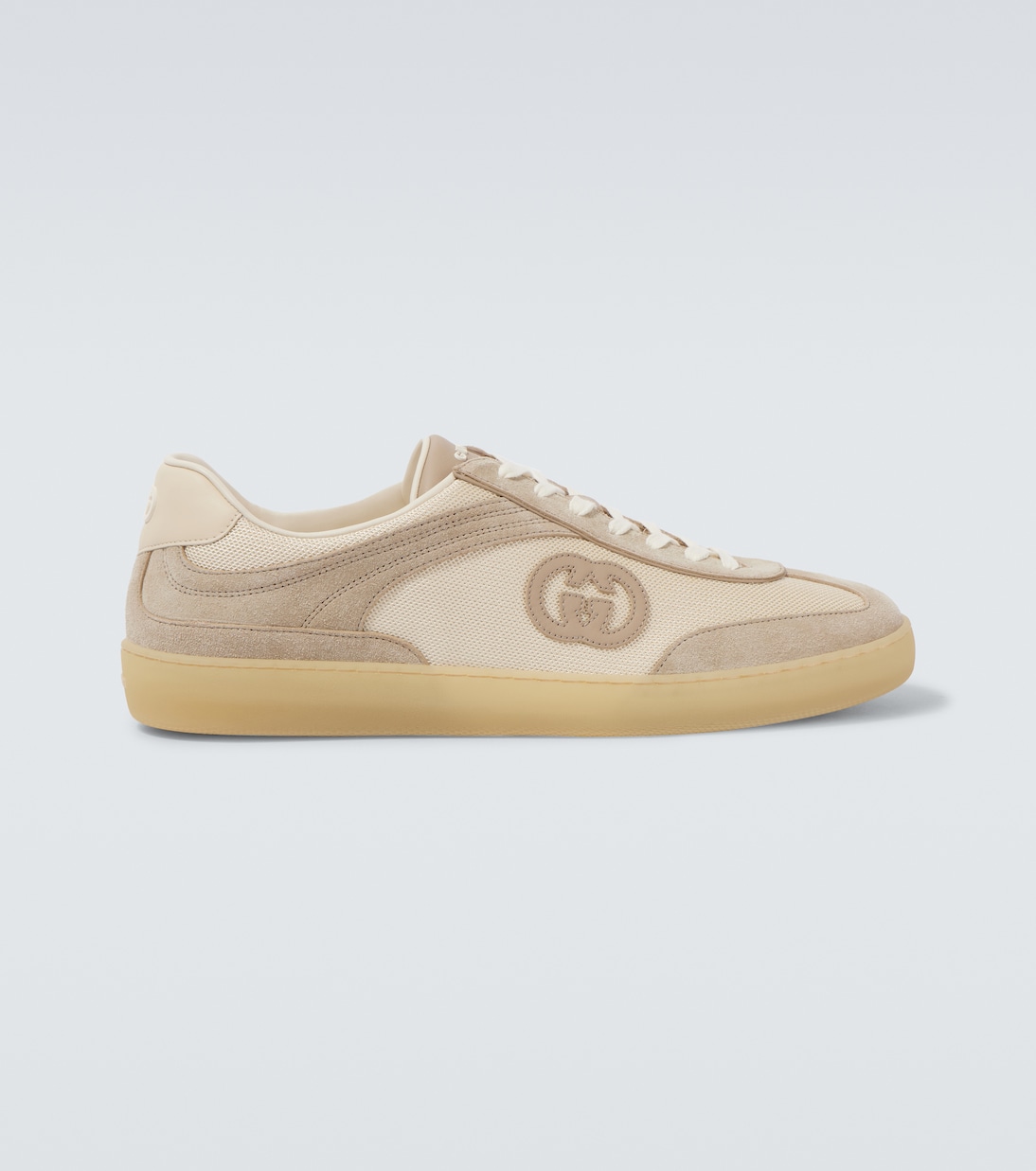 

Кроссовки Interlocking G с отделкой из замши Gucci, Oat/ N.Iv/ Oat/ Oat/ N.I