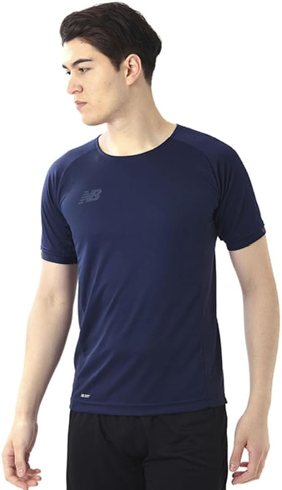 

Футболка New Balance JMTF2310 для футбольных тренировок, лучшая тренировочная футболка для команды, темно-синий