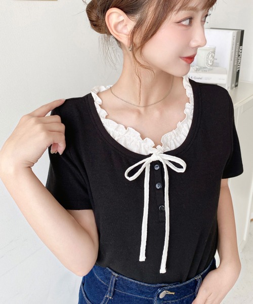 

Футболка-поло многослойная с воротником-стойкой Moment+, черная