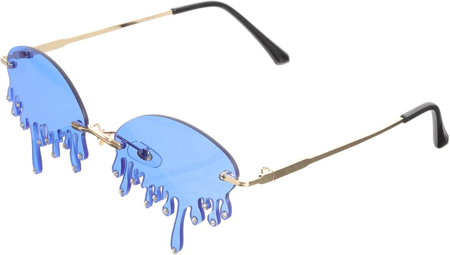 

Солнцезащитные очки в форме капли, украшенные стразами, для вечеринок, декоративные очки, легкие и забавные очки для женщин, уникальный аксессуар для костюма на фестивали PACKOVE, Blue