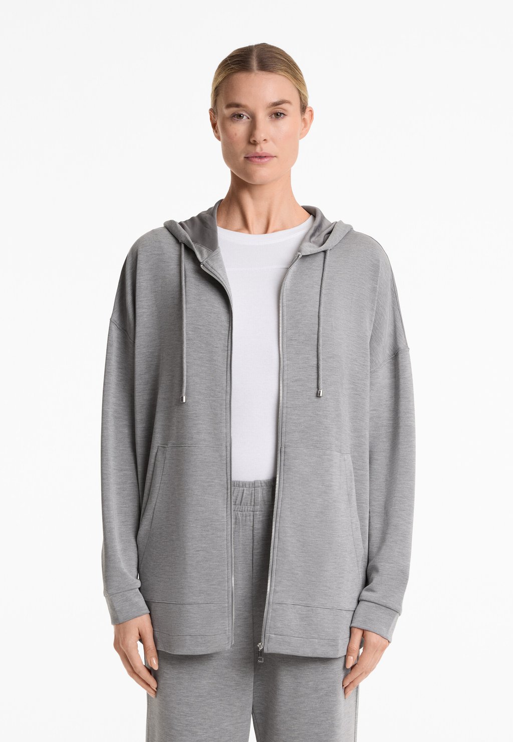 

Толстовка на молнии OVERSIZE HOODED OYSHO, серый