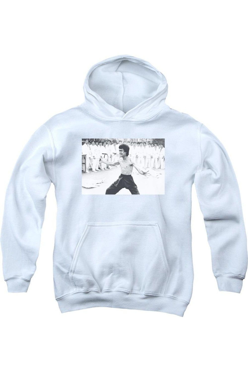 

Толстовка с капюшоном Bruce Lee "Триумф молодости" Gildan, белый