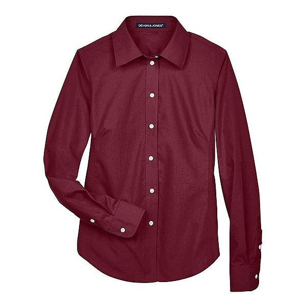 

Женская рубашка из поплина Crown Collection Devon & Jones, Burgundy