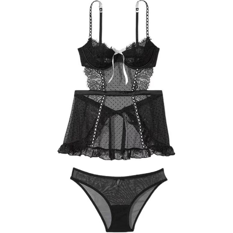 

Женский комплект нижнего белья черный Victoria's Secret, Set (черный)