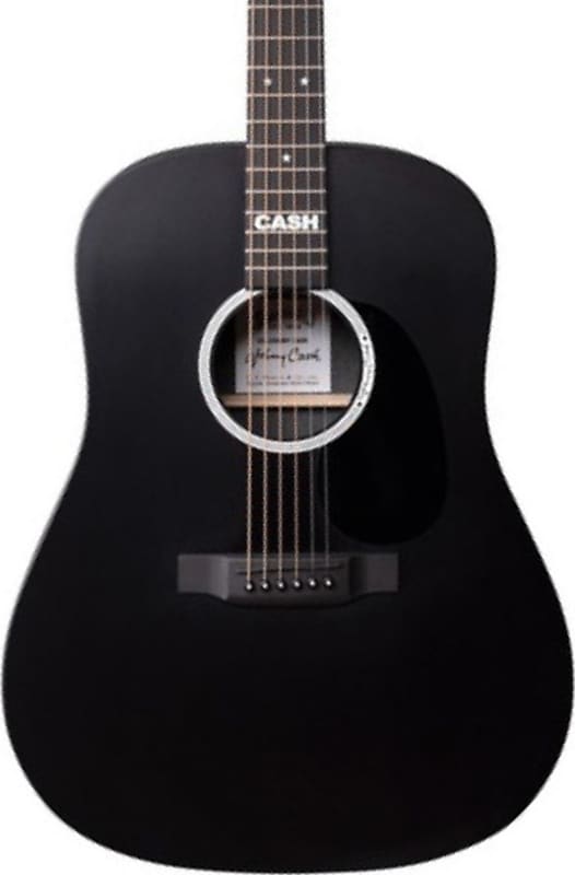 

Акустическая гитара Martin DX Johnny Cash Acoustic Electric Guitar in Black w Gig Bag