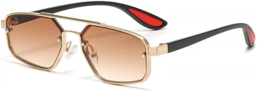 

Солнцезащитные очки в металлической оправе для мужчин и женщин, классические очки для путешествий и вождения с защитой от УФ-излучения и синего света GJKTFNJIF, 4