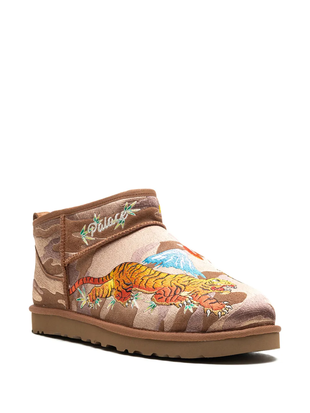 Угги мужские UGG Mini Palace короткие с вышивкой тигра, коричневый — фото 2